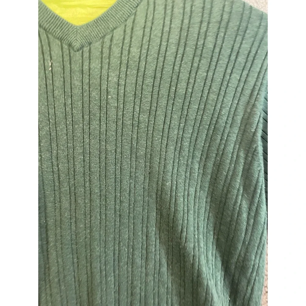 Chaps Ralph Lauren Sweater Mens X-Large Pullover Cotton Knit Crew Neck‎ Green